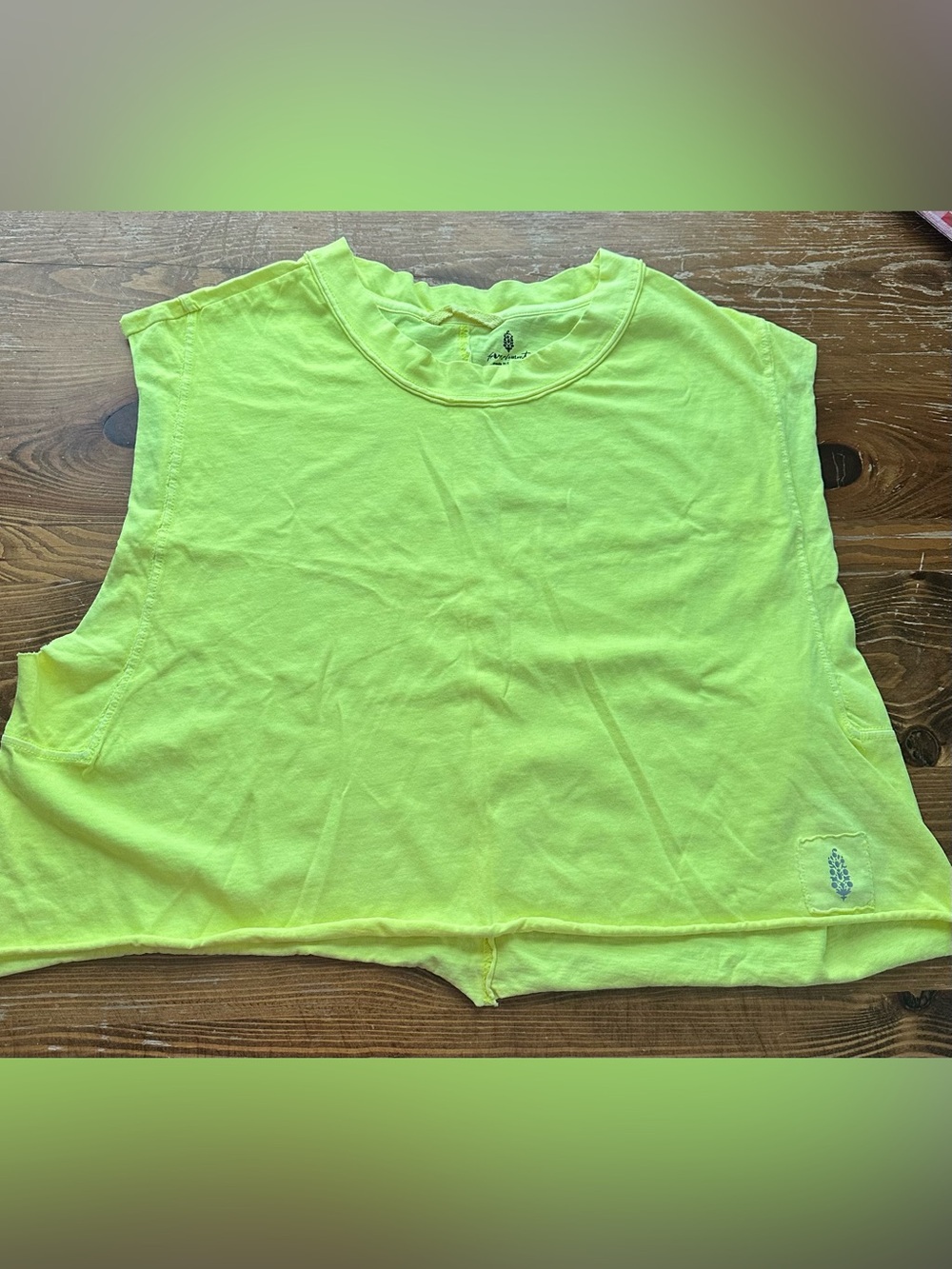 FP Movement by Free People Neon Lime Cropped Tank Top Size S